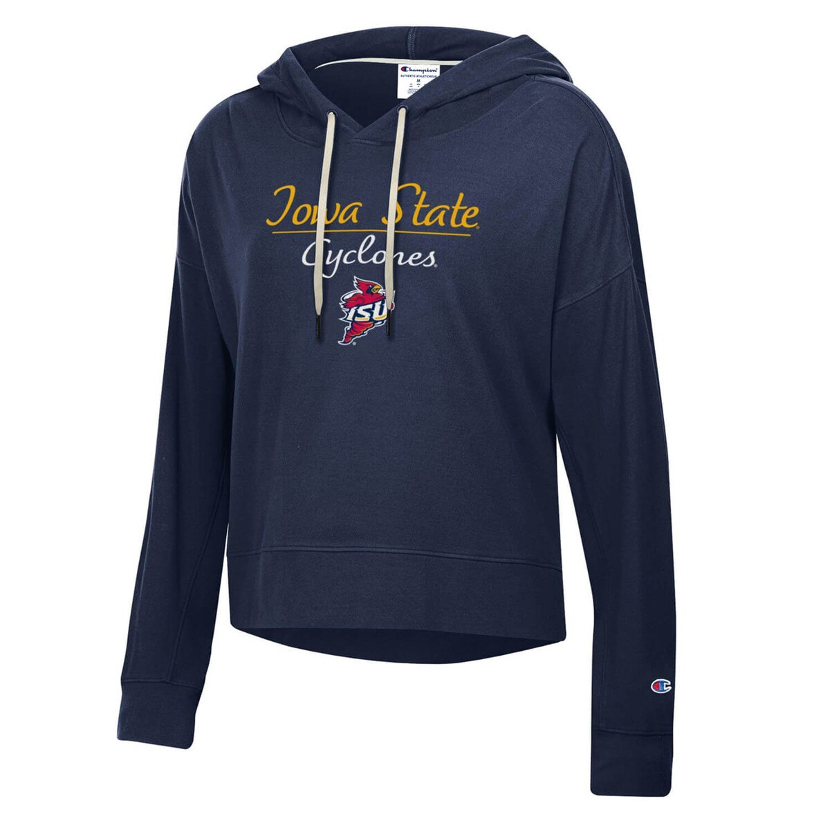 Champion Women's Iowa State University Spirit Collection Navy Soft Touch Hooded Sweatshirt vendor image